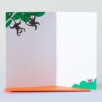 aapje Pie geboortekaart met illustraties uit Pie het avontuur begint